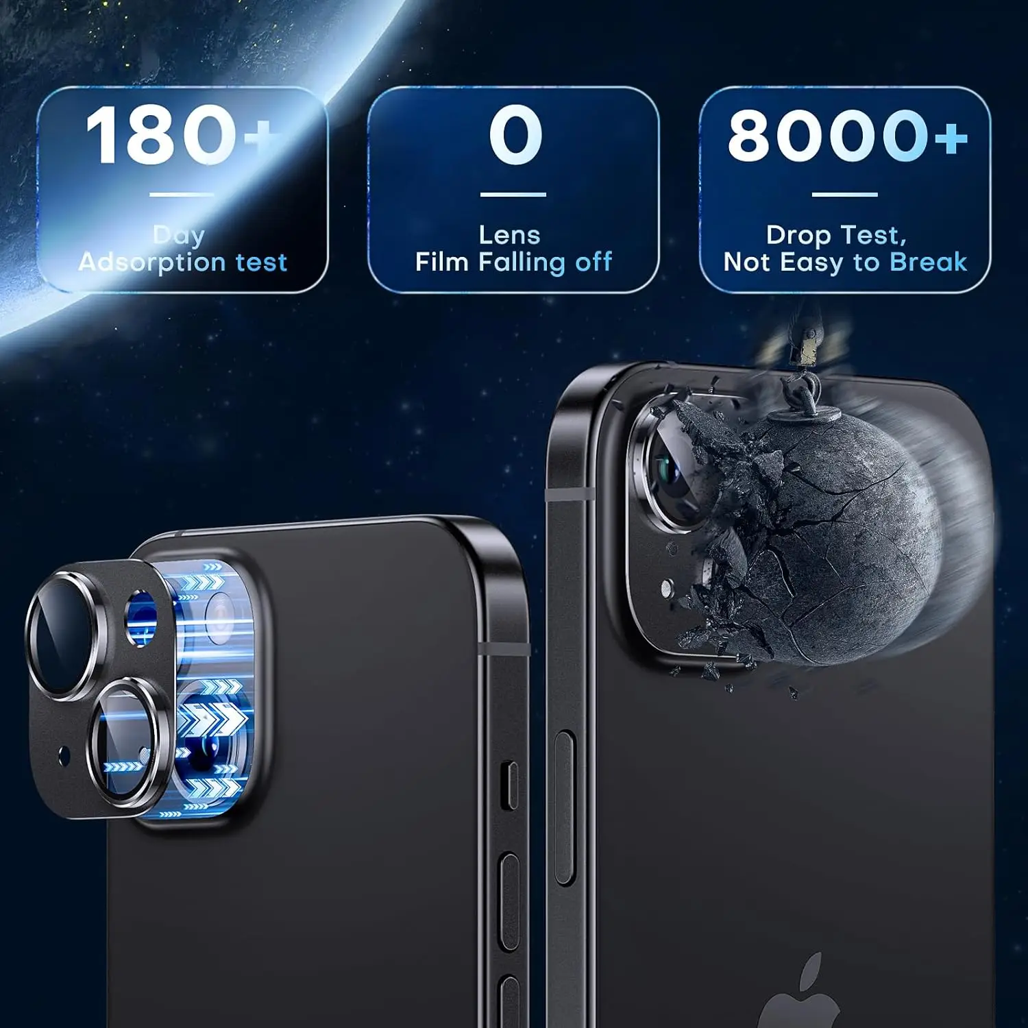 2PCS Tempered Glass Camera Lens Protector Cover For iPhone 15 Pro Max 14 Plus 13 Mini 15Pro 14Pro Protection Phone Accessories - náhled 6