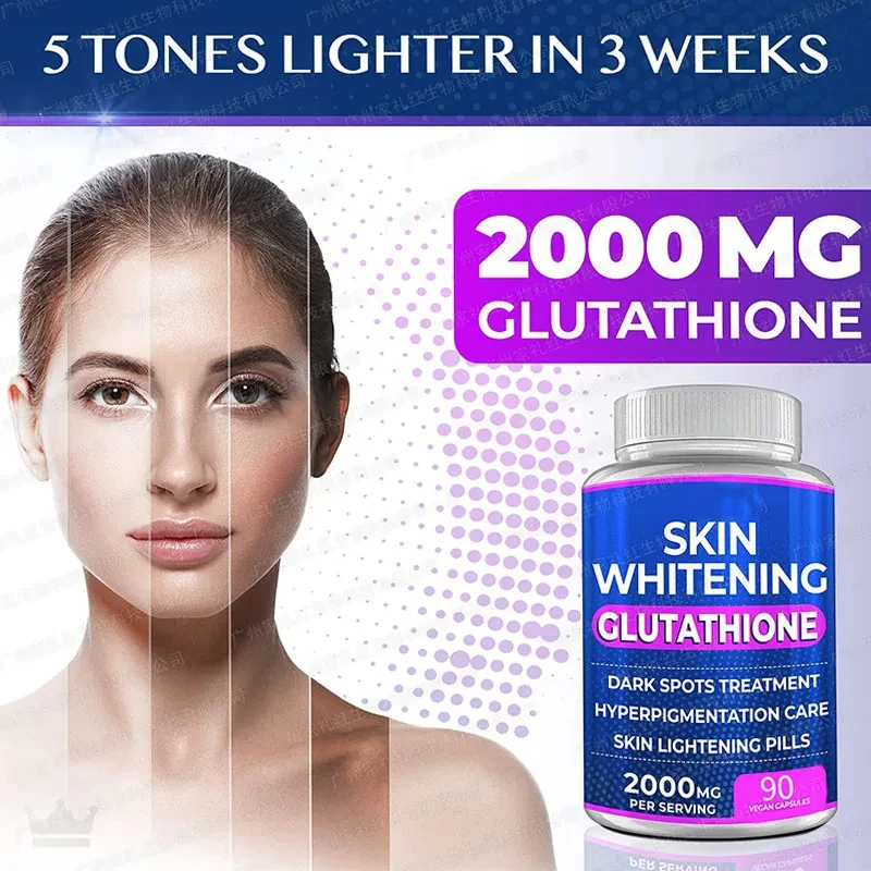 90 Glutathione Whitening Capsules Dietary capsules that change the maintenance of skin condition and shape antioxidants