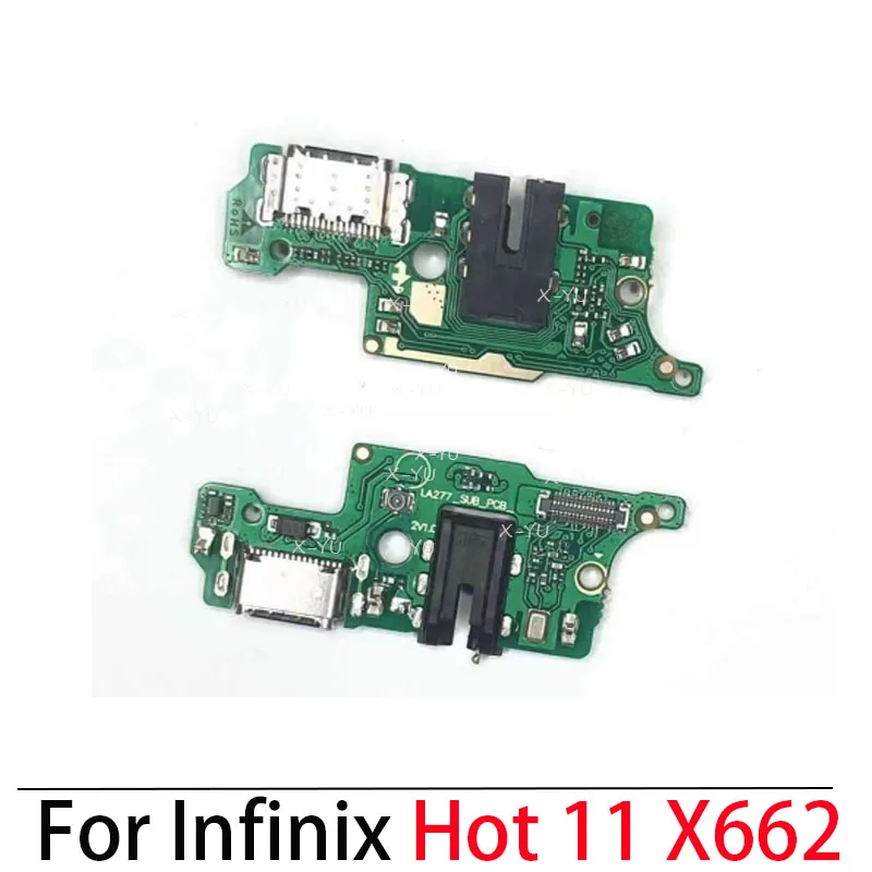 For Infinix Hot 11S 11 Play 2022 X675 X662 X6812 USB Charging Board Dock Port Flex Cable Repair Parts