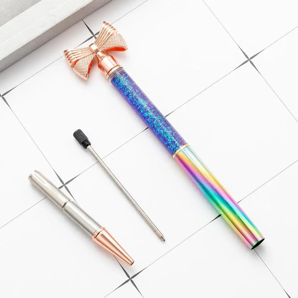 Ball Point Pen Polished Quick Drying Gifts Sweet Bowknot Metal Writing Pen   Signing Pen  School Supplies