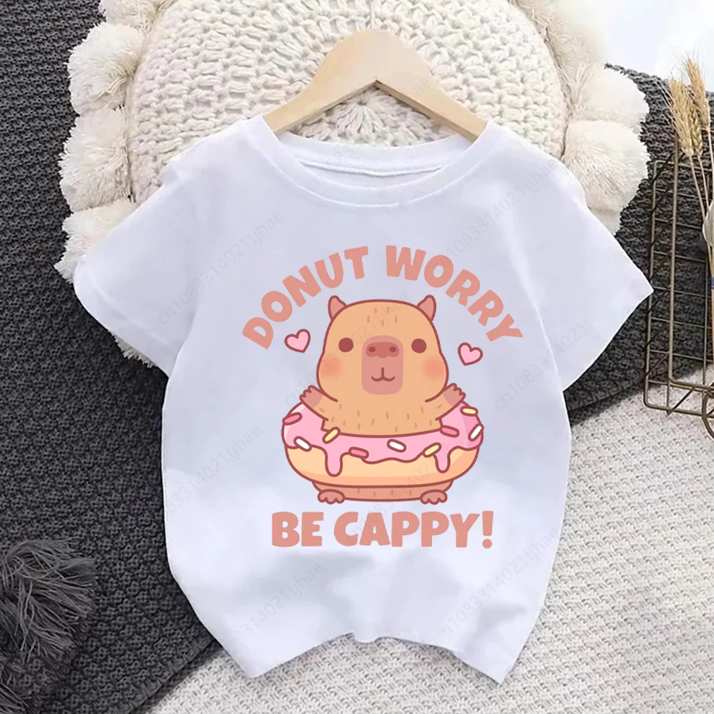 

Cute Cartoon Capybara T Shirts for Kids Birthday Party T-shirts for Baby T-Shirt for BoysTshirts for Girl Tops Tee