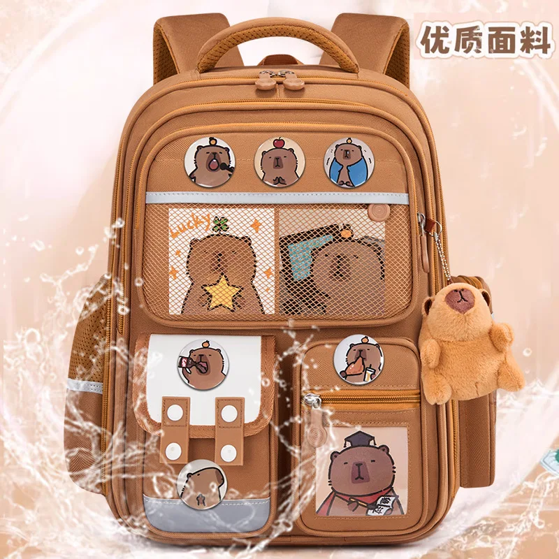 Mochilas escolares Capybara para niños y niñas,mochila escolar ortopédica primaria mochila escolar impermeable,bolsa para libros