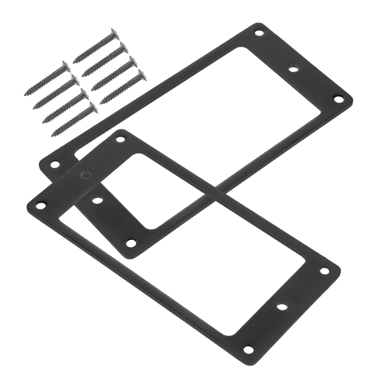 

2 Sets Wear-Resistant Metal Pickup Frames For Electric Guitar Flat Edge Mounting Rings High Precision Sound Pickup Protection