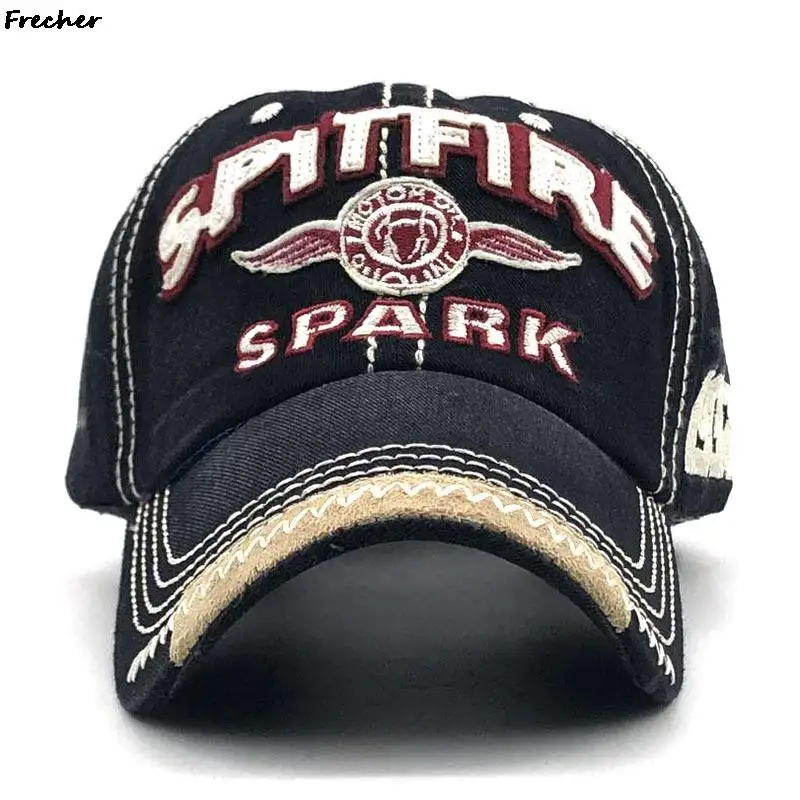 SPARK Vintage Street Denim Hat Dance Jeans Baseball Cap Men Summer Rock Hip Hop Snapback Hats School Club Party Visors Caps