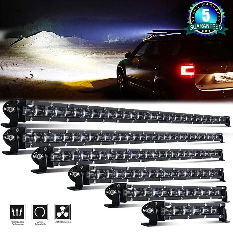 

Braveway Led Light Bar Single 14 inch Slim Single Row Lightbar Driving Combo Beam Work Lights with Mounting Bracket off-road use