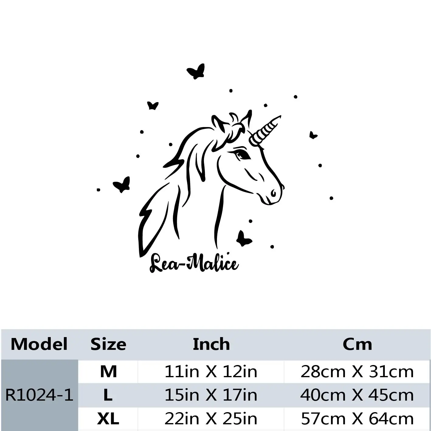 

1 pc cute unicorn Custom name Wall Sticker Wall Decal Sticker Home Decor Kids Room Nature Decor Sticker Mural