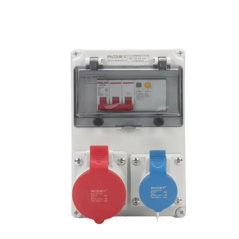 Small Flame-retardant Plastic Three-phase Industrial Socket Distribution Box Network Splitter Security Equipment Shell