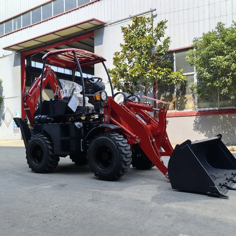 Construction Project-Efficient Backhoe Loader Time And Labor-Saving Equipment With Dual Loading Capabilities