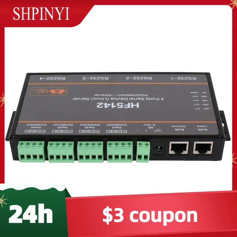 

4 Ports Serial Server RS232 RS485 RS422 go to TCP/IP Ethernet. Support MQTT, Modbus TCP/UDP