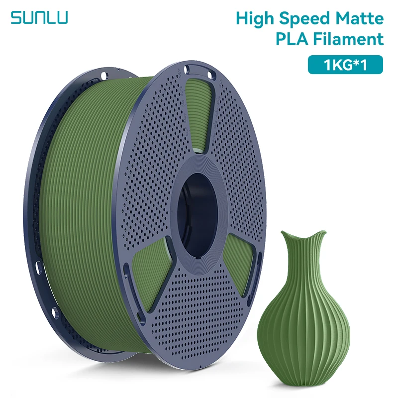 SUNLU High Speed Matte PLA Classic Filament 1.75mm 600mm/s Netjes Gewikkeld 1KG Herbruikbare Spoel Geschikt voor Navulling van de Meeste FDM 3D Printers - afbeelding 1