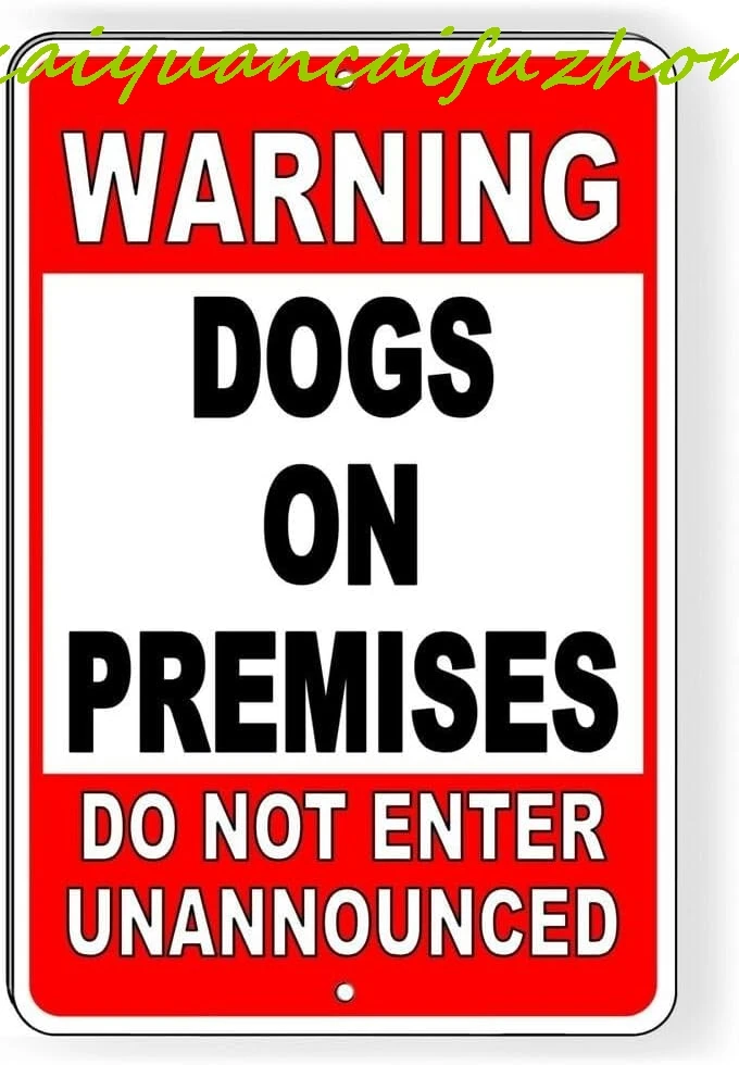 علامة تحذير من القصدير من الألومنيوم للكلاب على المباني لا تدخل علامات تحذيرية صناعية وعملية غير مشوهة للمدرسة والمكتب المنزلي #1