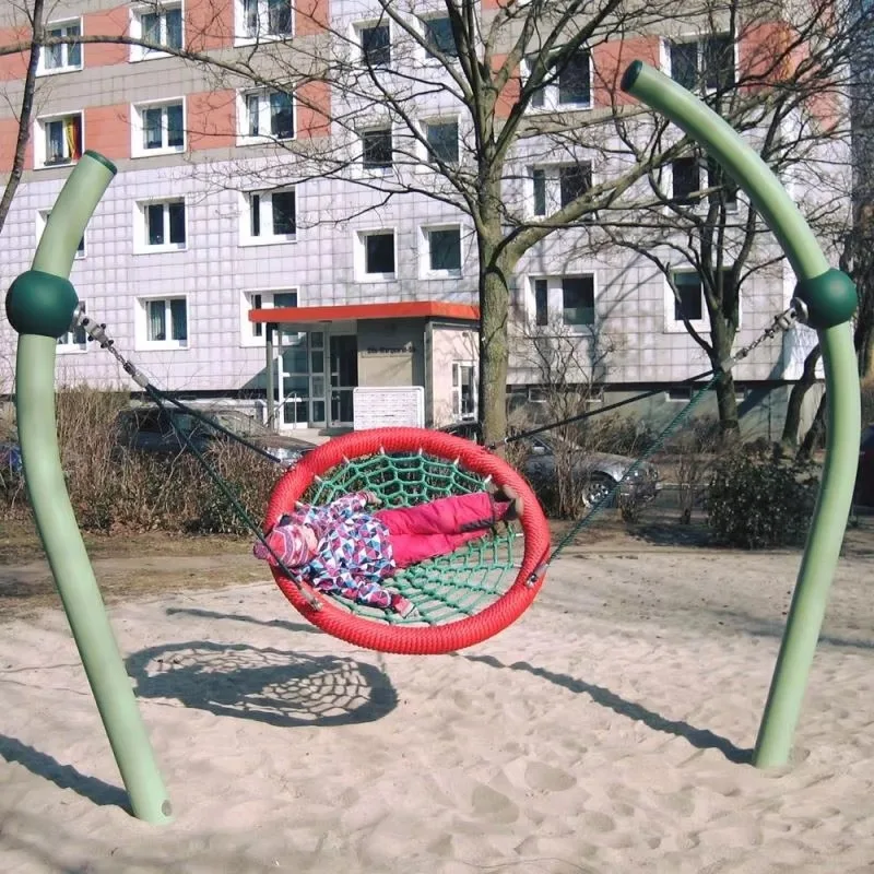 Modern outdoor patio swing set with monkey bar rides aluminum playground equipment parents and children baby set