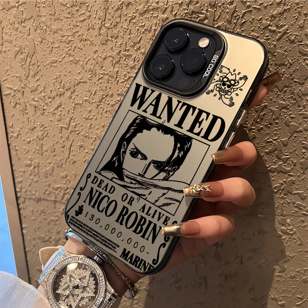 Black Anime Ones P-Piece Luffys Phone Case For Samsung Galaxy S26 S25 S24 S23 S22 S21 S20 Note20 FE Ultra Plus 4G 5G Matte Cover