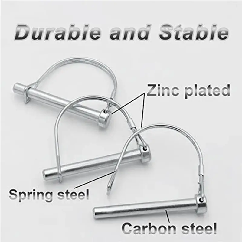 HITL 4Pcs Shaft Locking Pin, Safety Coupler Pin Trailer Coupler Pin for Trailers Lawn Garden, Hardware Pins