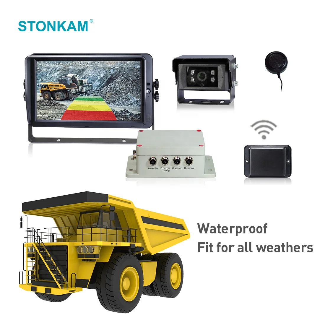 77ghz Blind Spot Detection Radar Sensor with Lcd for Heavy Duty Trucks Waterproof Dustproof