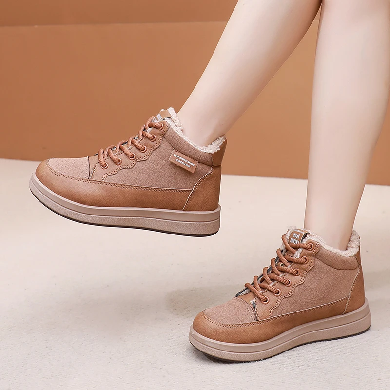 2025 شتاء جديد المرأة أحذية قطنية دافئة مريحة عادية متعددة الاستخدامات المضادة للانزلاق دائم شحن مجاني أحذية قطنية نسائية #3