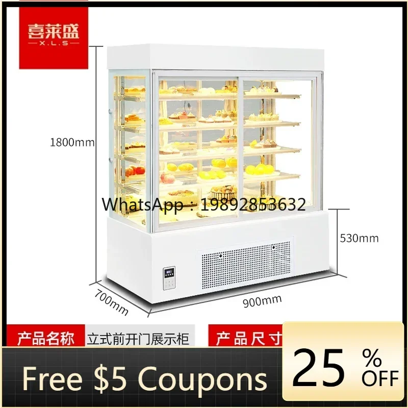 

Холодильный шкаф-витрина ZS Коммерческий вертикальный шкаф для приготовления пищевых продуктов с воздушным охлаждением, фруктов, свежести, шкаф для ледяных тортов