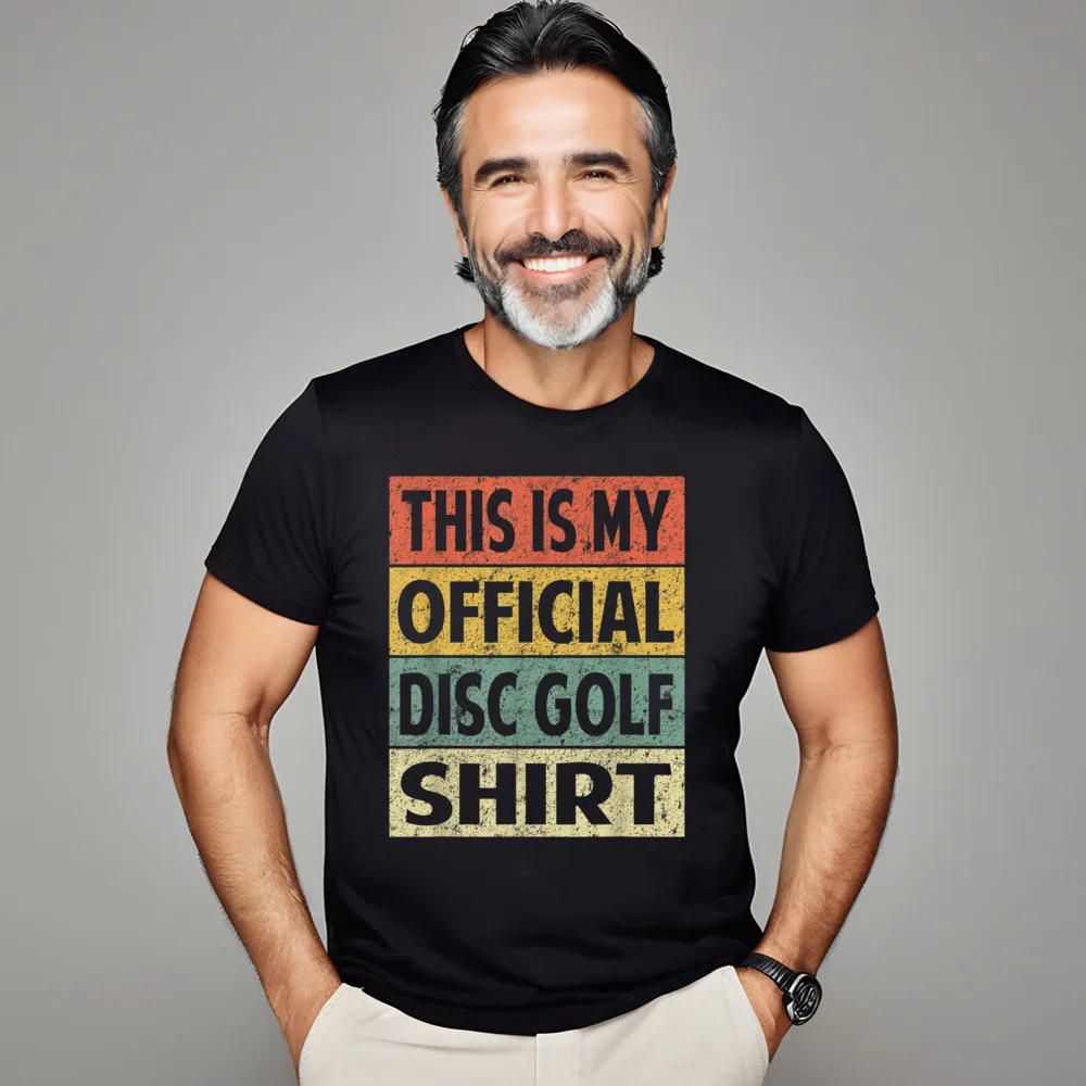 Discount women's T-shirts Funny Disc Golf Shirt This Print Tops & Tees Cotton Fabric Short Sleeve Graphic Tops Tees Crewneck