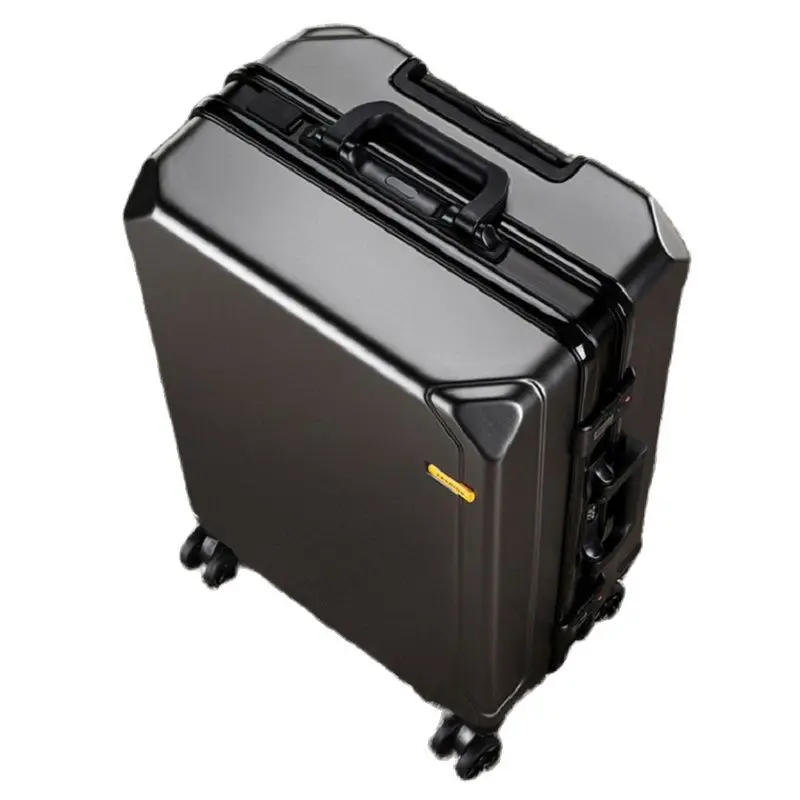 Aluminum Frame Suitcase Carry On Rolling Luggage Beautiful Boarding Cabin 20 22 24 26Inch With USB charging student trolley case