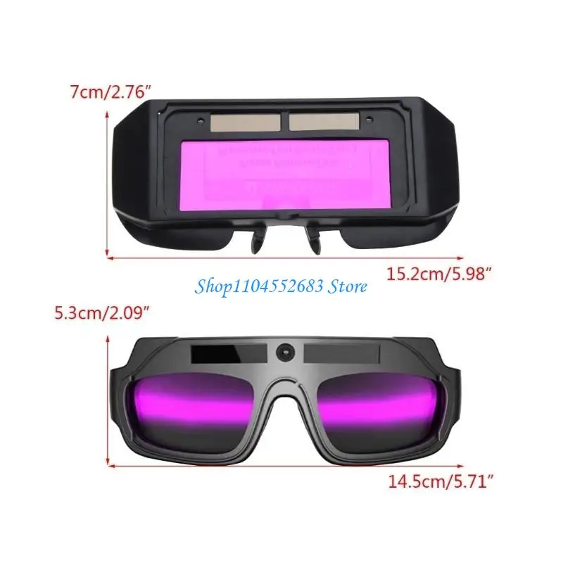Gafas protectoras soldadura LCD Y6GD con pantalla ajustable y oscurecimiento automático energía solar
