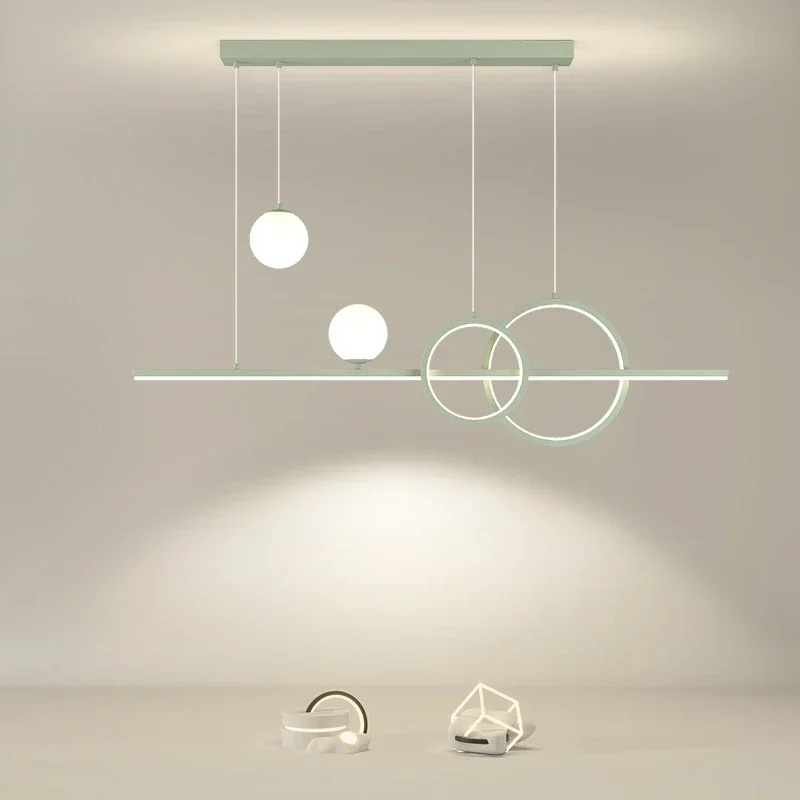 

Restaurant Chandelier Simple Modern Creative Minimalist White Cream Style 2023 Bar Front Desk Dining Room Smart Lighting