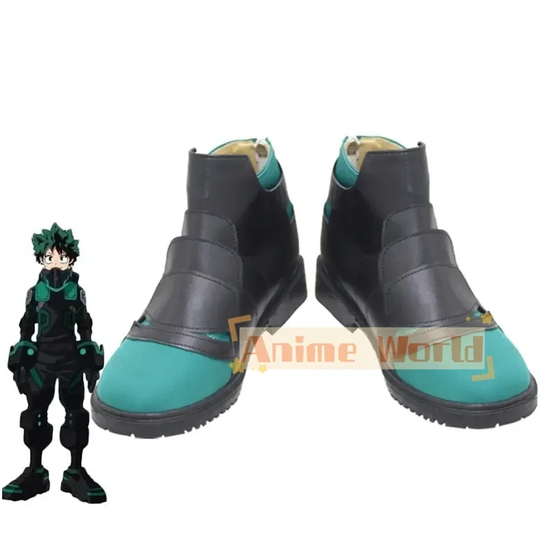 

Midoriya Izuku Cosplay Shoes Anime Deku Cosplay Prop PU Leather Shoes Halloween Carnival Boots Custom Made