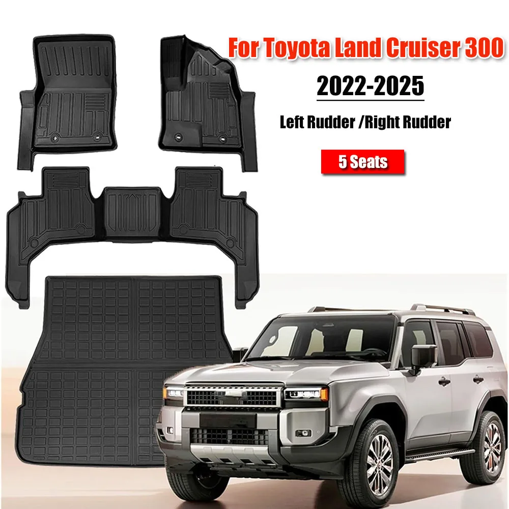 

For Toyota Land Cruiser 300 Lc300 2022-2025 5 Seat TPE Floor Mats,All Weather Waterproof Anti-Slip Floor Liners Auto Accessories