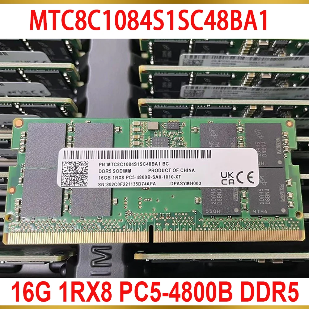 

1 шт. для MT RAM 16 ГБ 16G 1RX8 PC5-4800B DDR5 4800 память для ноутбука MTC8C1084S1SC48BA1