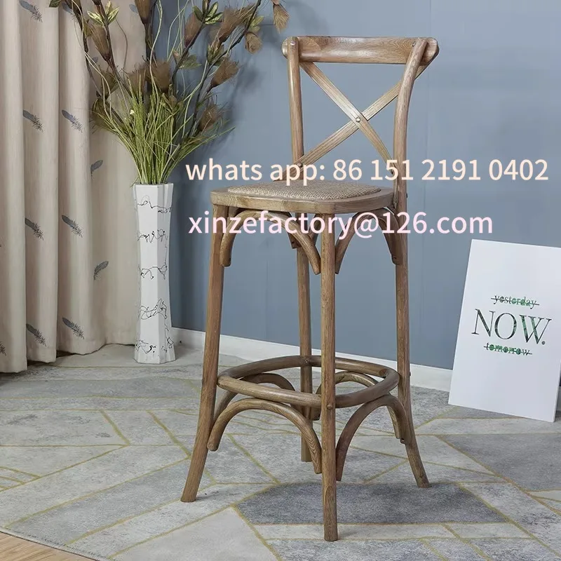 

Customizable American retro Internet celebrity cafe Solid wood chair Simple