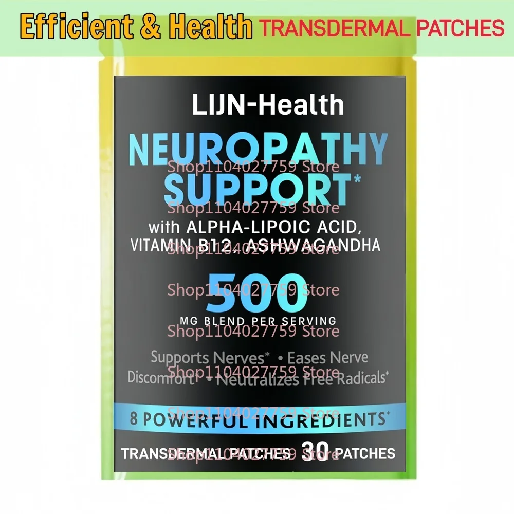 30개 패치 신경병증 지원 경피 패치 천연 신경 불편 완화 - 손, 목, 발 및 발가락 치료 포뮬러