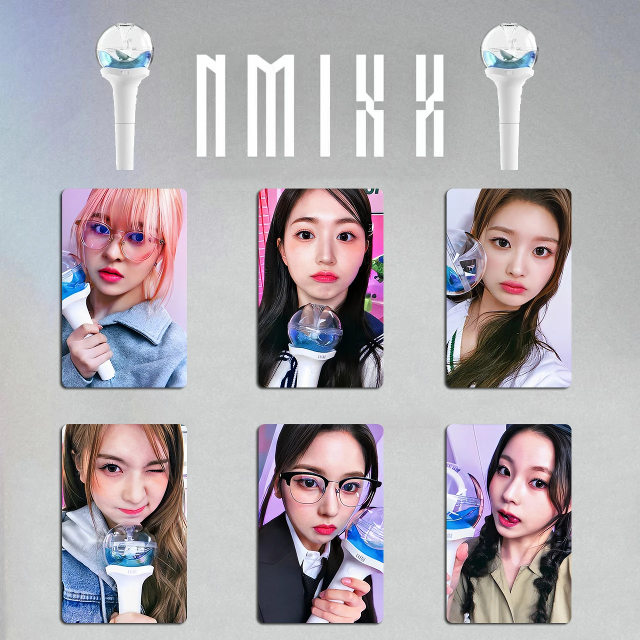 

Korean Girl Group Nmixx Yao Support Stick Card Homemade Small Card Fan Collection Star LILY HAEWON SULLYON BAE KYUJIN Small Card
