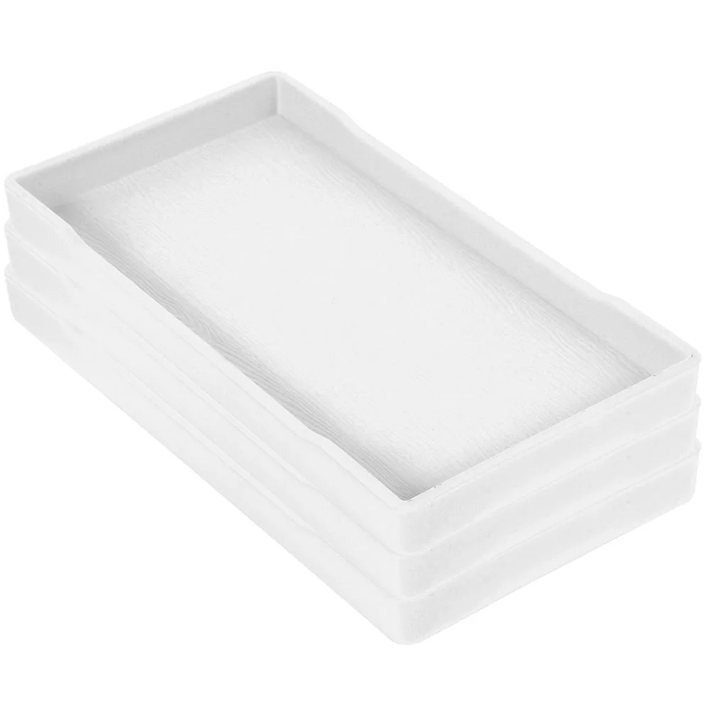

3 Pcs Bathroom Trays White Storage Vanity Countertop Tray Vanity Trays Jewelry Sink Kitchen Bedroom Hotel Melamine