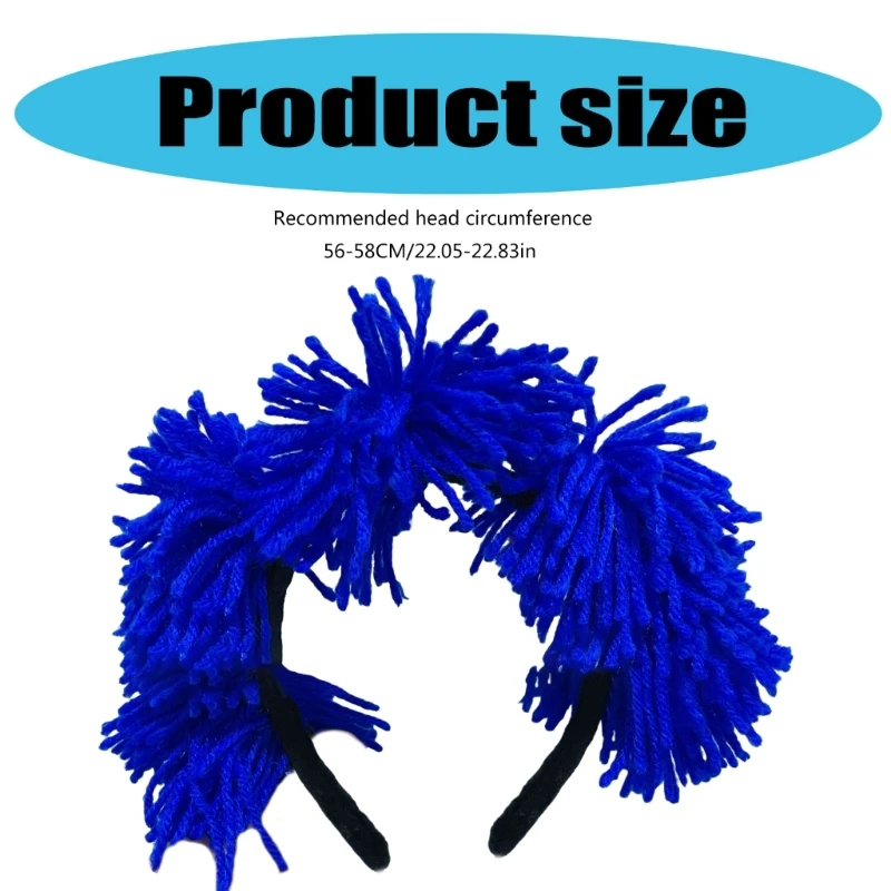 Patriotic Parades Headband for Adult Kids Three Color Pompoms Hairhoop Music Festival Props Hairhoop Cosplay Drop Shipping image 6
