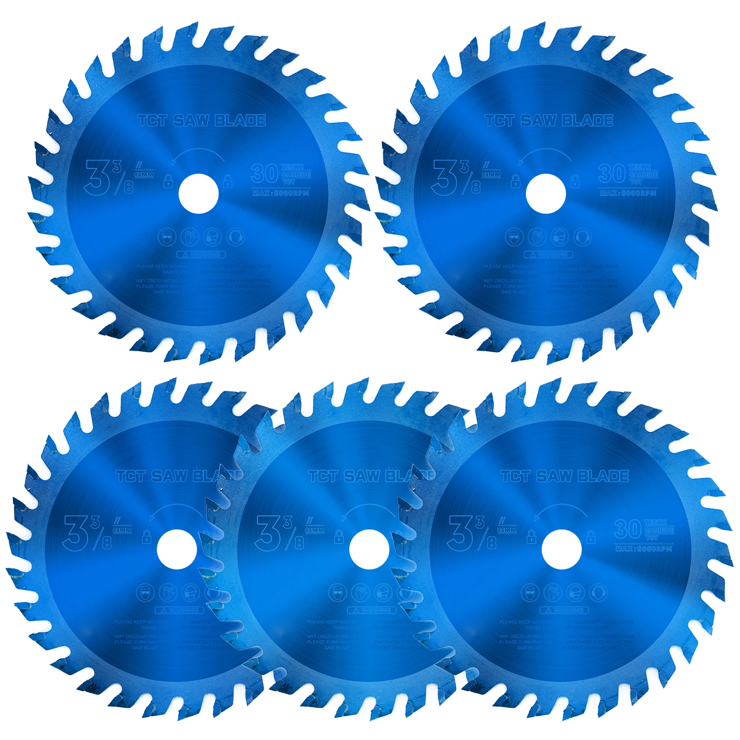 XCAN 1pc 85x10/15mm 24/30/36 Teeth TCT Wood Circular Saw Blade Nano Blue Coating Cutting Disc Carbide Tipped Saw Blade