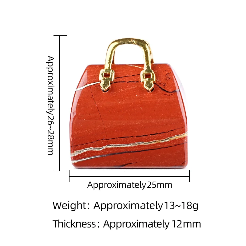 Natürliche 2,5cm Multi-Material Kristall-Mode-Tasche, Heilend, Handgefertigt als Souvenir-Geschenk – Detail 2