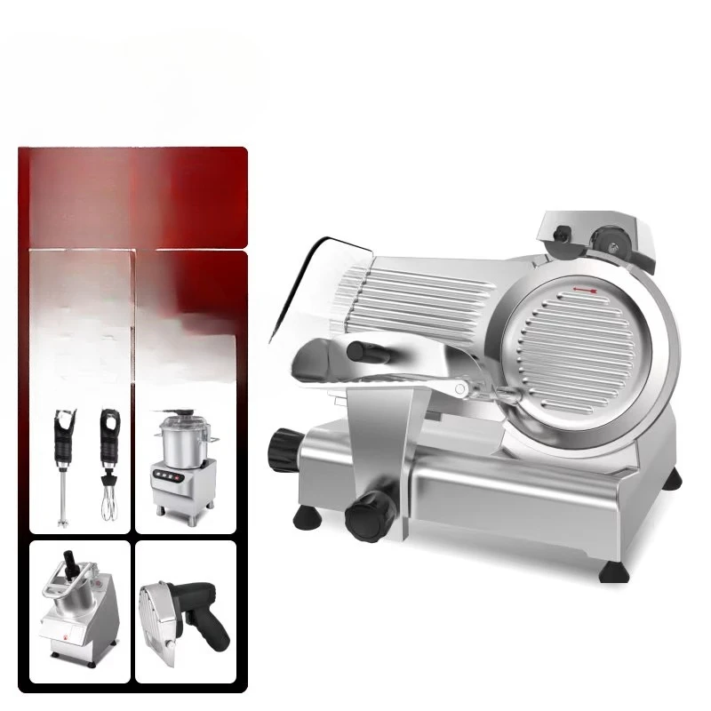 

220Mm electric restaurant semi-automatic frozen meat, sausage cheese Italian blade meat cutter