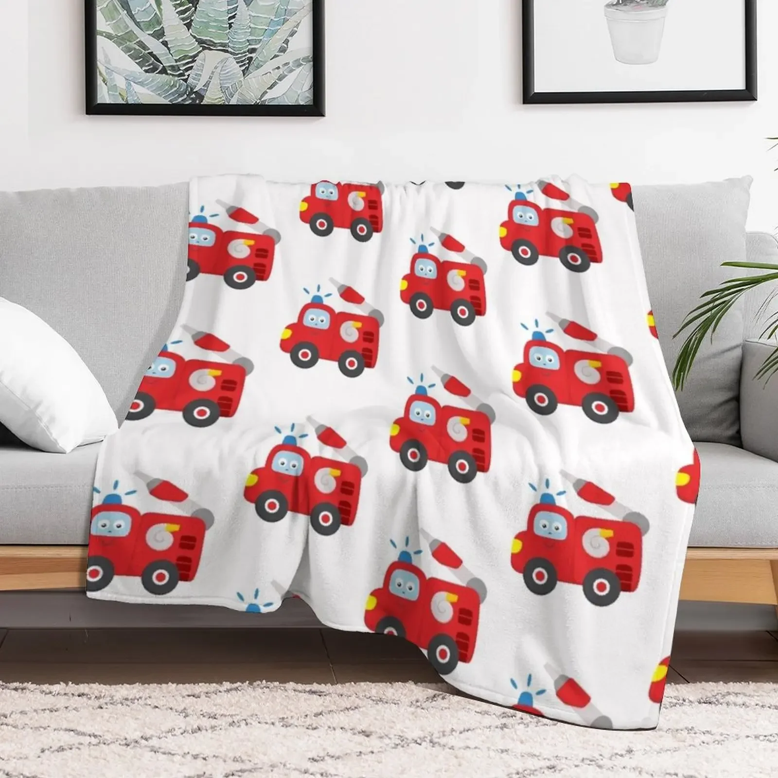 Fire Truck Toddler Boys Girls Baby Throw Blanket Summer heavy to sleep Nap anime Blankets