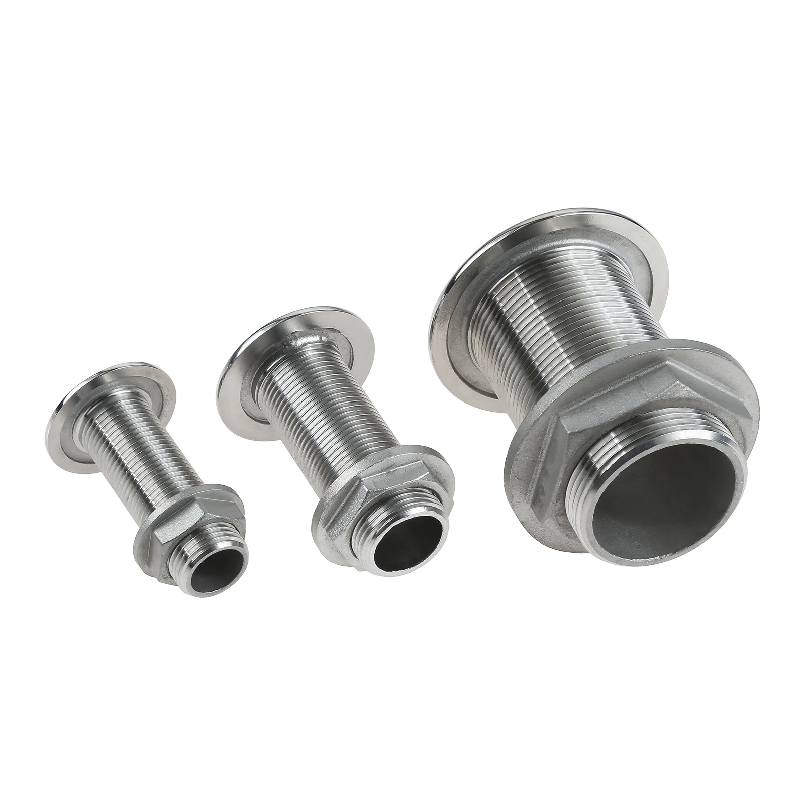 316 Stainless Steel Boat Thru Hull Fitting Connector Water Outlet Drain Hose Joint Plumbing Fittings for Yachts Marine Hardware