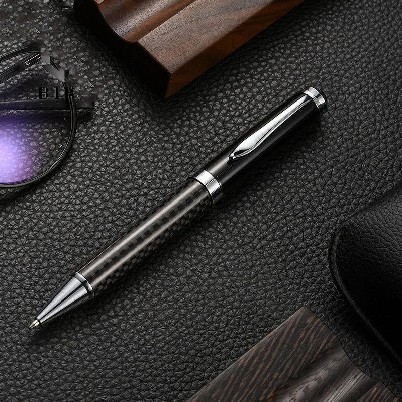 عالية الجودة الكلاسيكية ألياف الكربون قلم حبر جاف/الأسطوانة الكرة أقلام القرطاسية مكتب اللوازم المدرسية الكتابة الملء هدية القلم MB #5