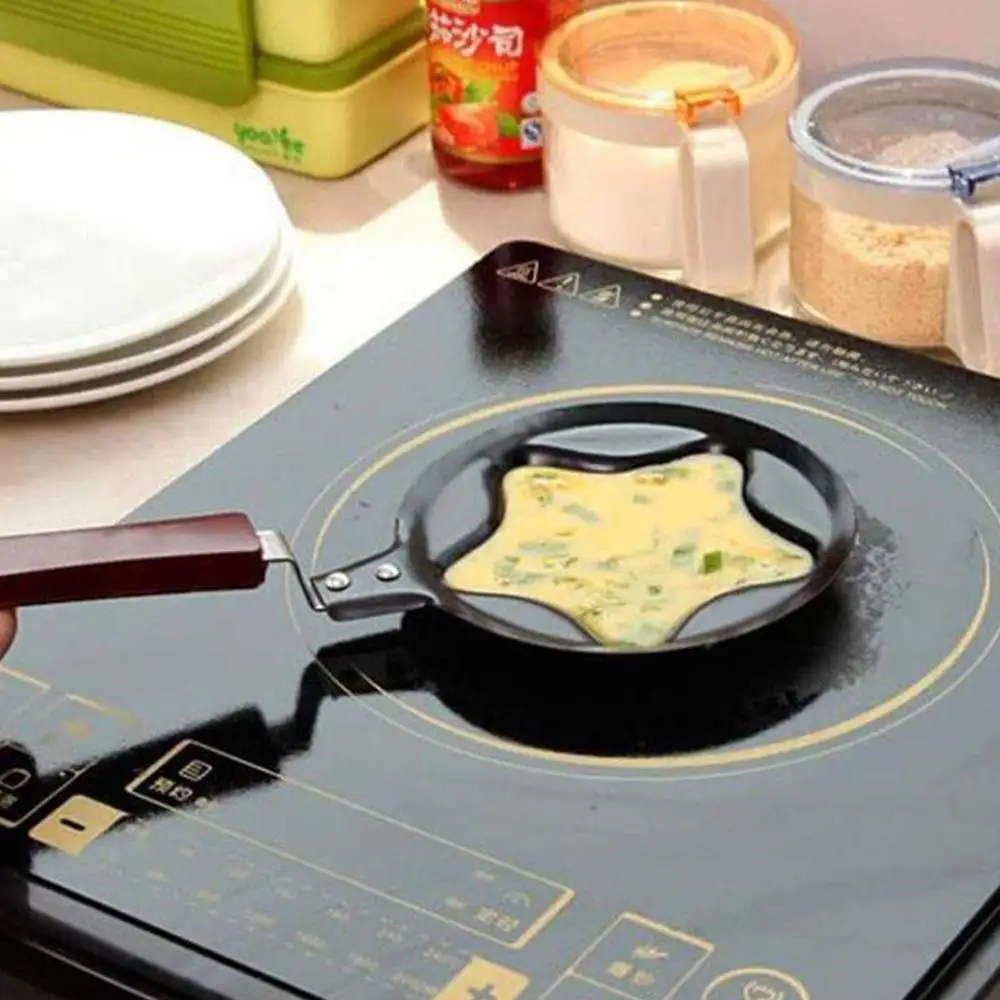 14CM Pancake Pan Fried Egg Frying Pot Creative Polar Bear Pentagram Heart-shaped Non-Stick Pancake Egg Mold Kitchen Tools