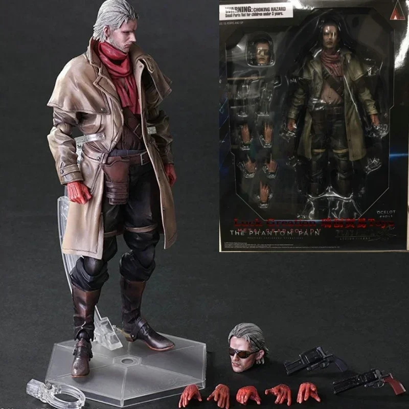 Original Playarts Changed Mgs Metal Gear Solid 5 Phantom Pain Revolver Ocelot Revolver Bobcat Doll Hand Model  Figure Toys Gifts