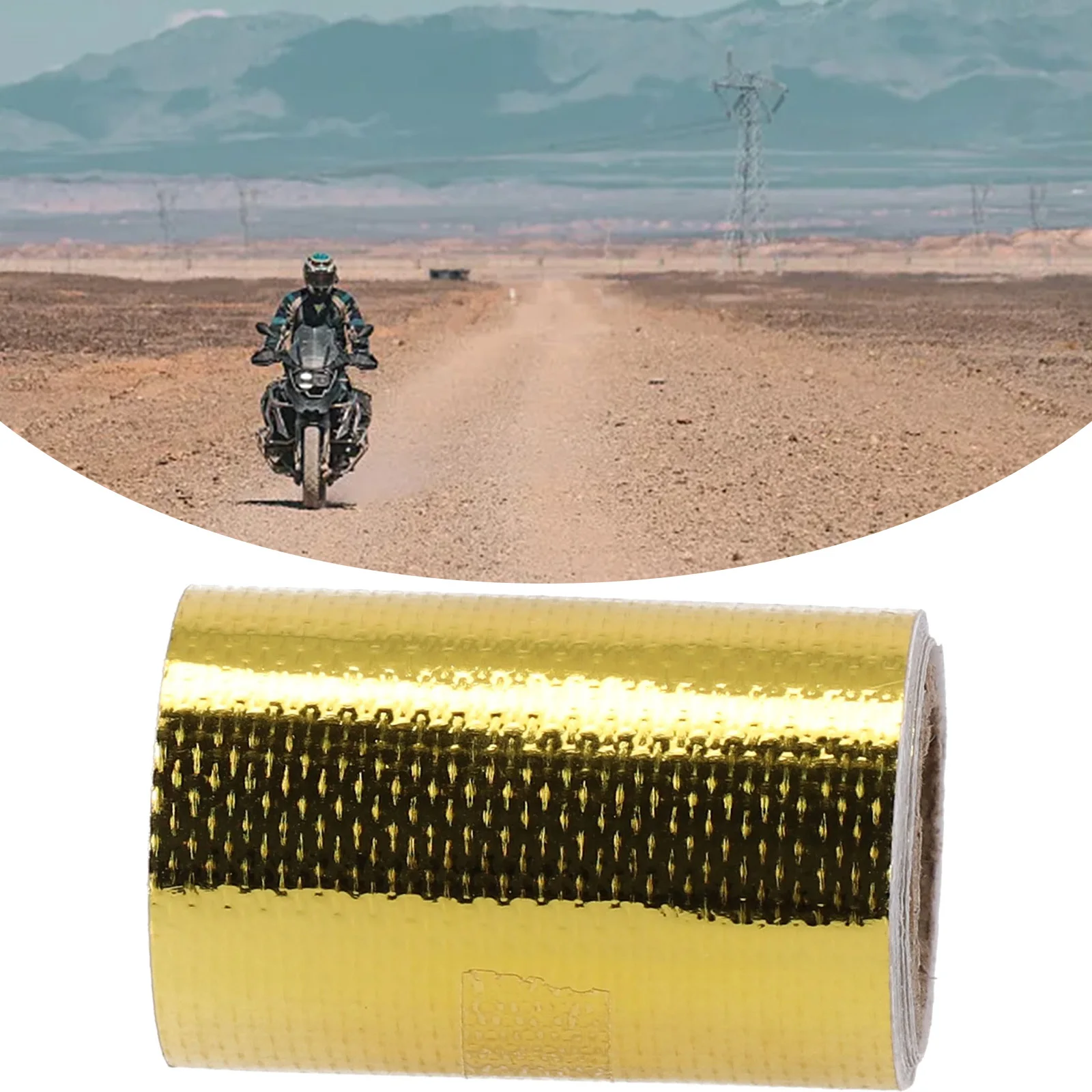 Gold Thermal Exhaust Tape Air Intake Heat Insulation Shield Wrap Reflective 2021ermal Exhausermal Exhausermal Exhaus