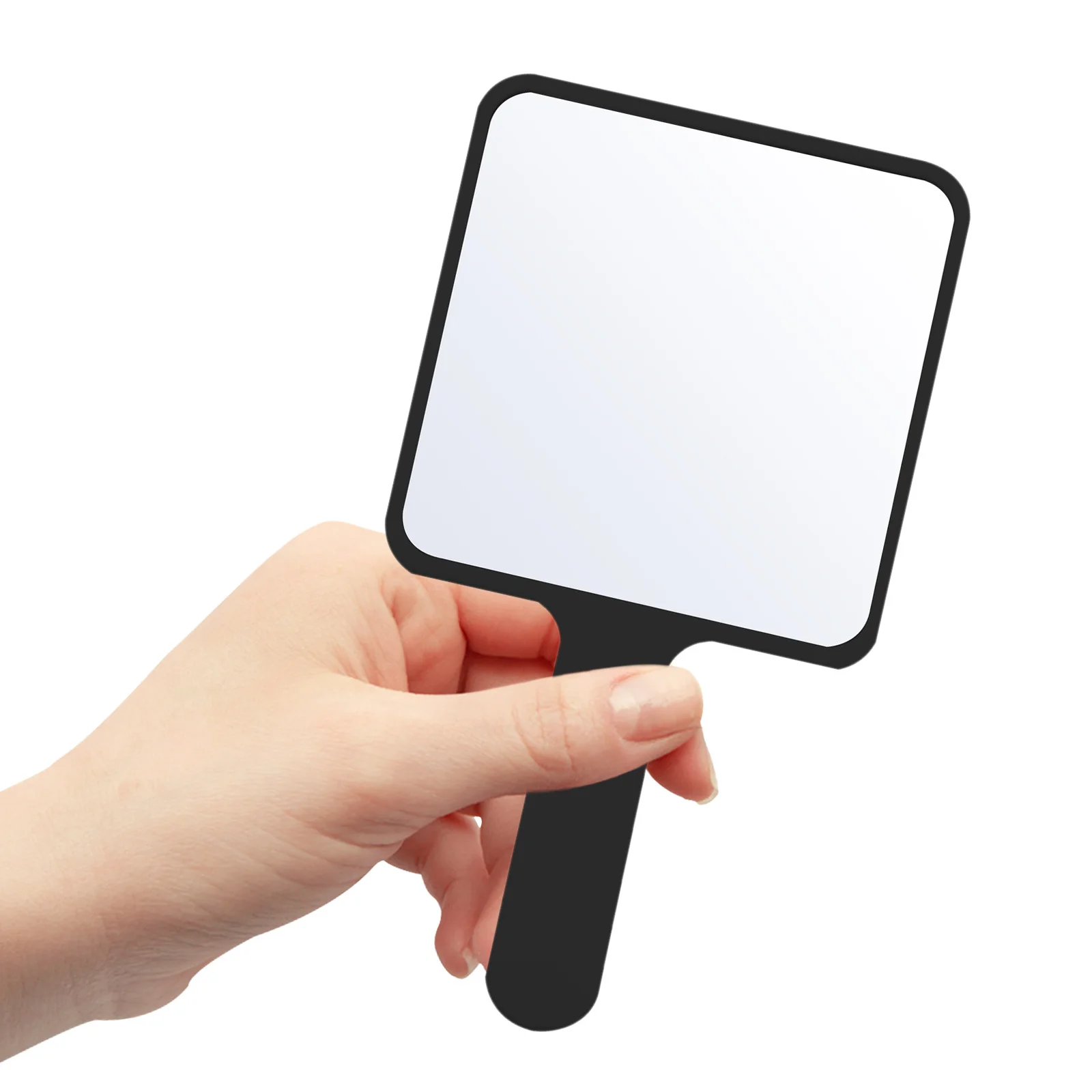 Espelho portátil para maquiagem, superfície transparente para verificação de maquiagem, barbeiros, salão de beleza, meninas e mulheres