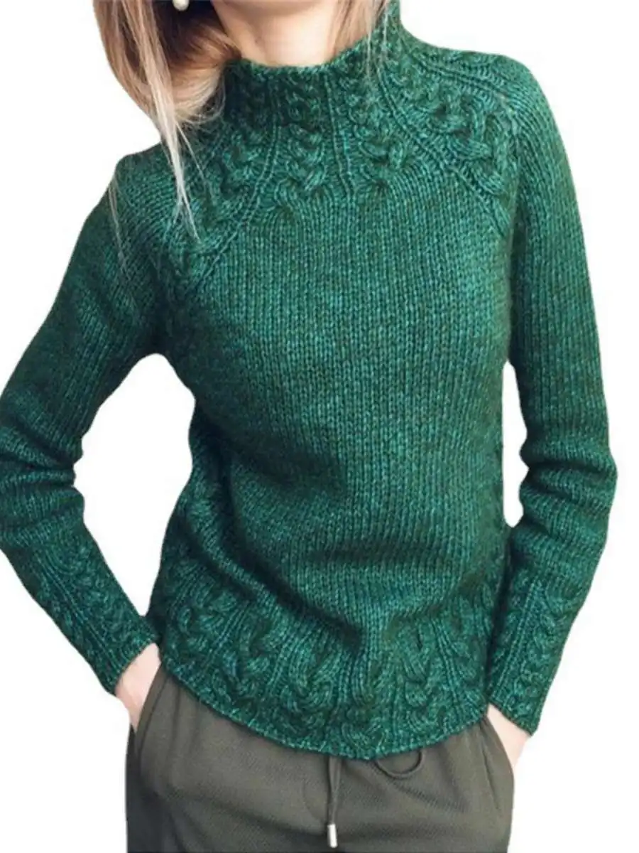 جديد المرأة محبوك سترة لون نقي الكتان منقوشة اللون تريكو الربيع تخفيف طويل Sve العلوي Sle