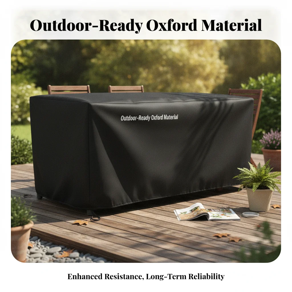 4 Pieces Fitted Patio Furniture Cover Outdoor Protection Black 4-Piece Patio Furniture Cover Set Buckle Fastening Boxy Shape