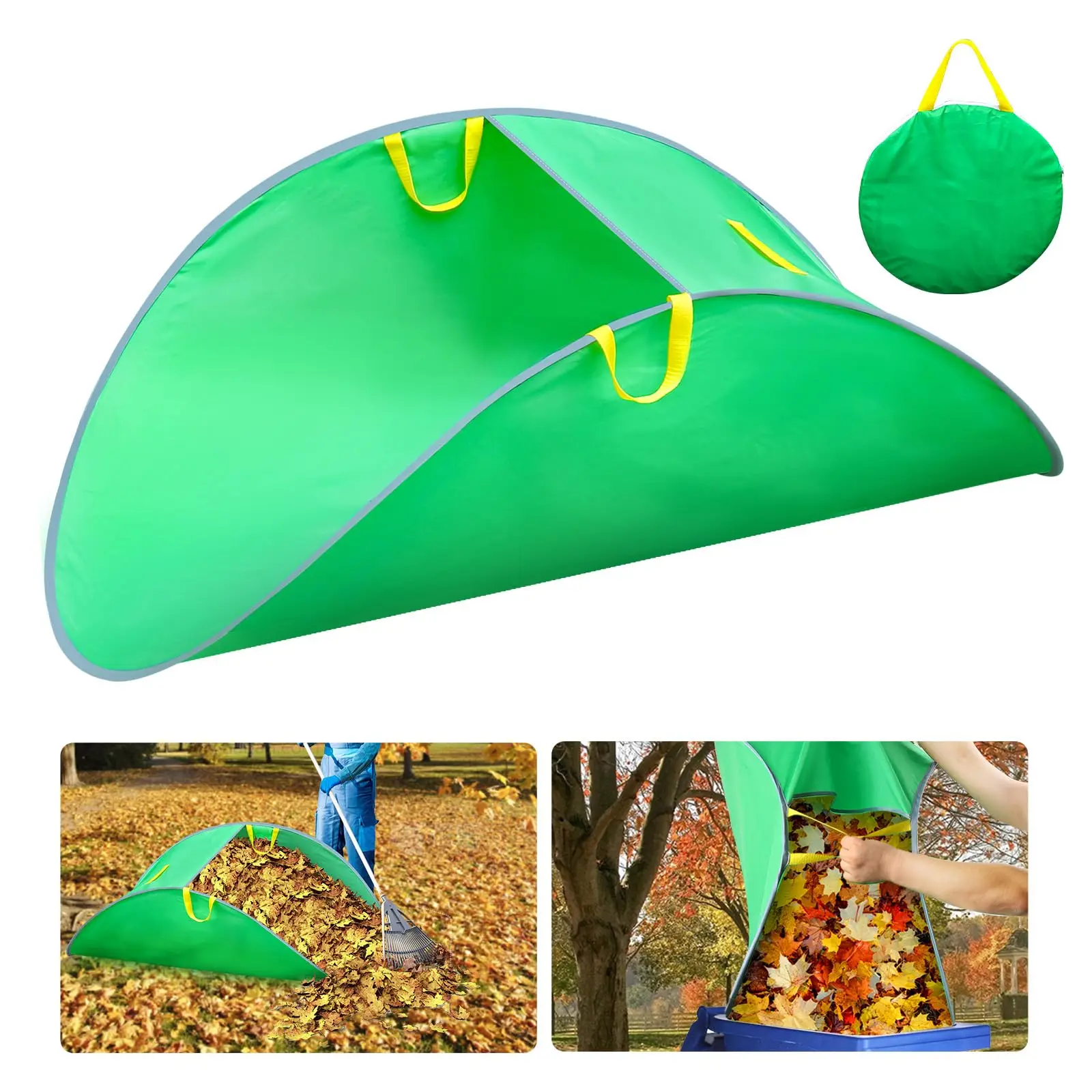 Leaf Collector Foldable Portable Pop Up Design Reusable Yard Garden Bags for Leaves Lawn Trash Durable Lightweight Easy to Store