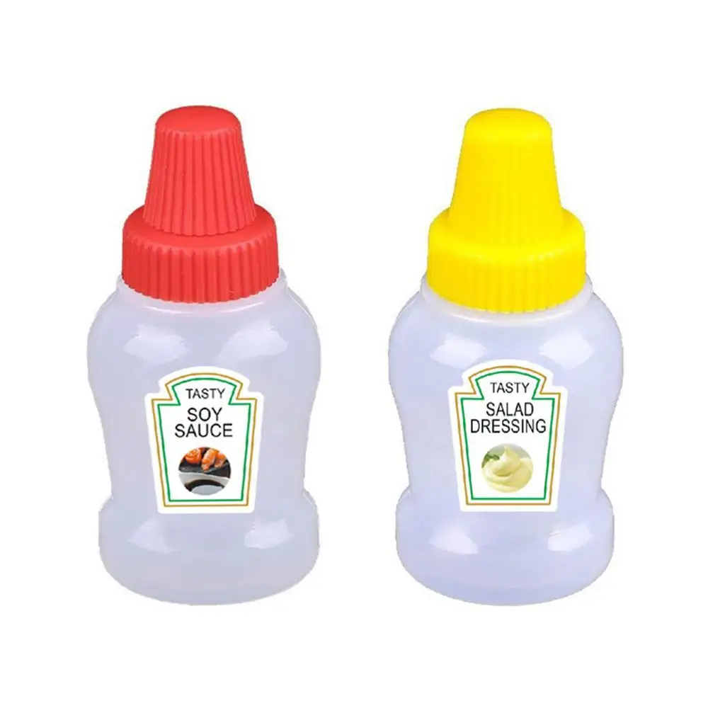 2/4pcs Mini Lunch Bento Scatola di Salsa di Soia Food Grade Mini Pomodoro con Salsa Condimento Contagocce Insalata Dispenser di Plastica bottiglia T3G5