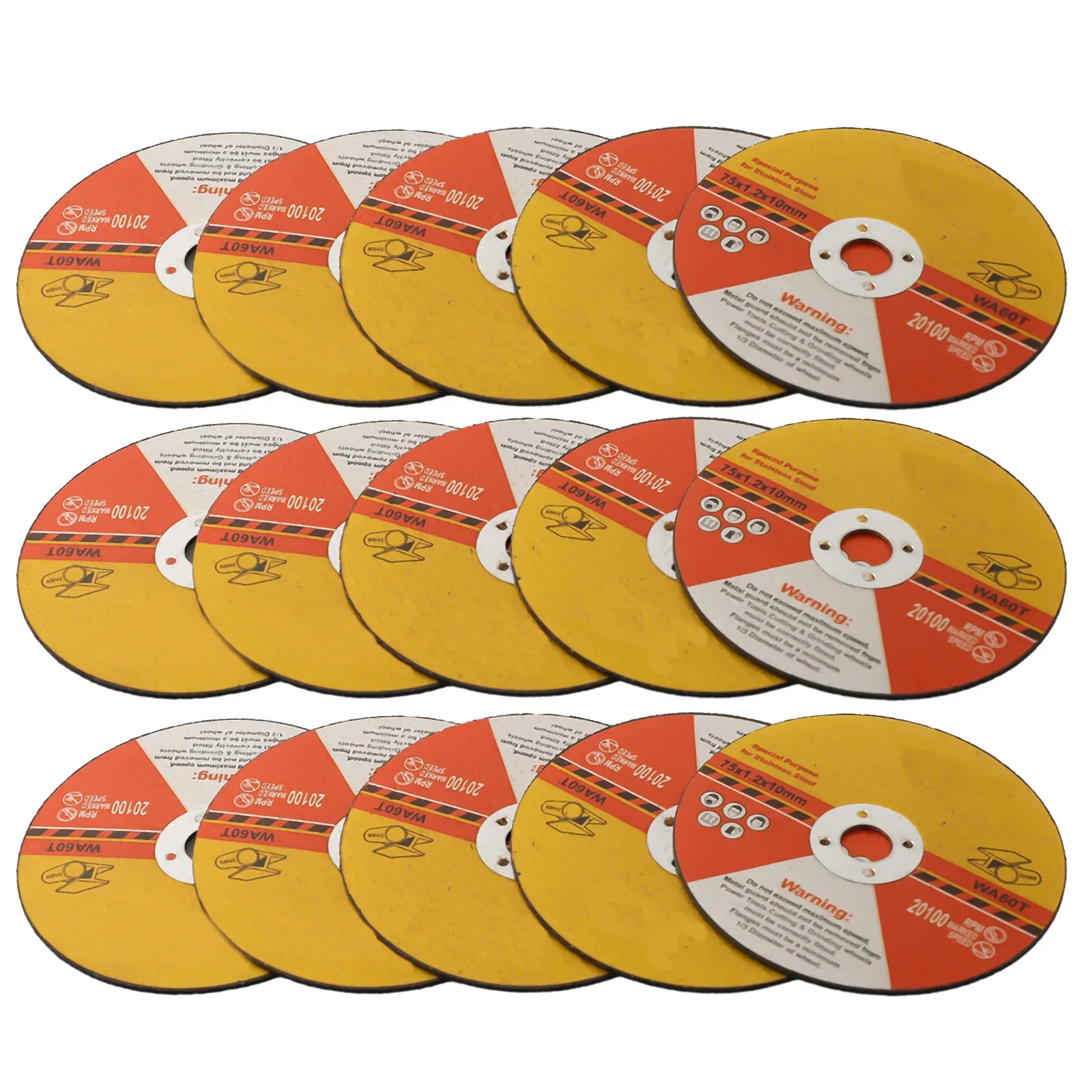 Grinding Wheel Saw Blade Power Tool Accessories Ultra-thin 10mm Bore 15pcs Fiber Reinforced Resin High Quality