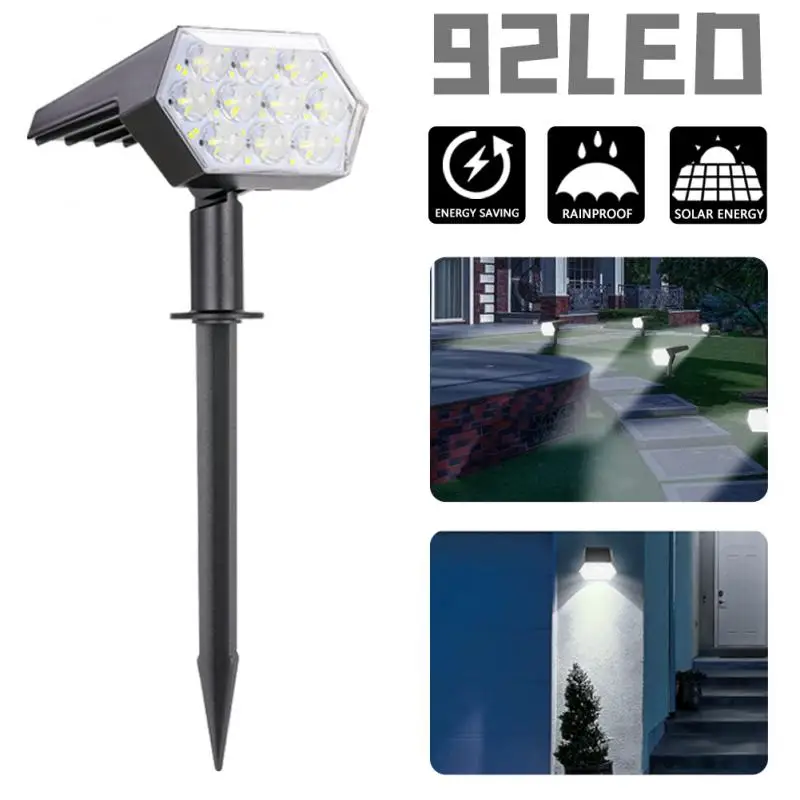 

Garden Lights Waterproof Solar Charge Outdoor Lighting Landscape Light Weather Resistance 3600mah Insert Lights 92led