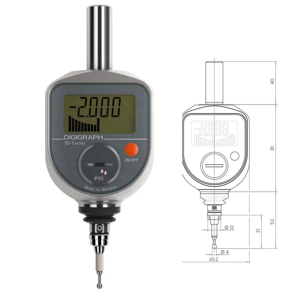 Buscador de bordes 3D CNC Alemania Mahr Hoffmann con pantalla digital LCD, lápiz óptico 106000, instrumento de centrado 359500 MarTest 802EW